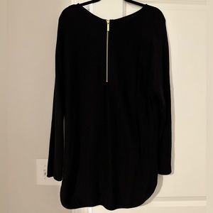Michael Kors tunic sweater with back gold zipper detail size XL